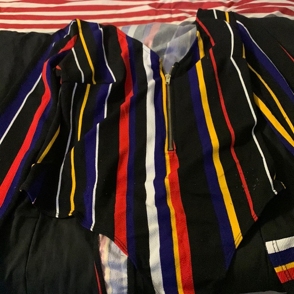 Striped Fashion Nova Bodysuit